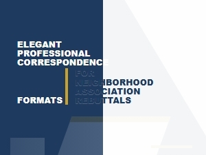 Elegant Templates for Neighborhood Association Rebuttals