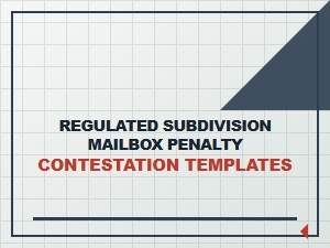 Template to Contest Regulated Subdivision Mailbox Penalty