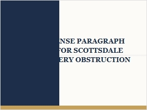 Legal Defense Paragraphs for Scottsdale Mail Obstruction