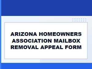 Arizona Hoa Mailbox Removal: How to File an Appeal