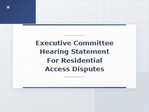 Executive Committee Hearing Statement on Usps Mailbox Rights